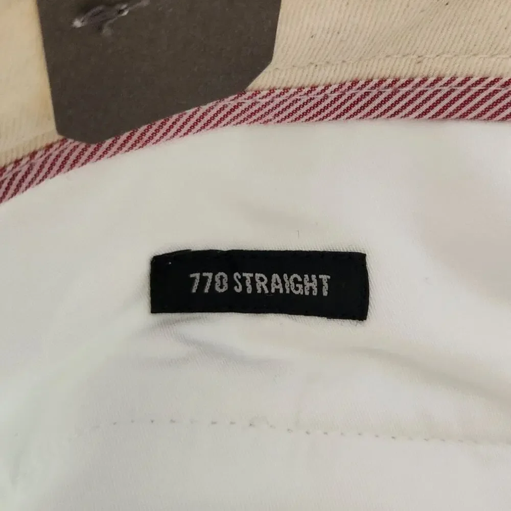 NWT J. Crew 770™ Straight-Fit Stretch Chino Pant White 30/32